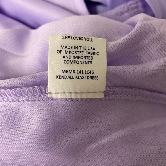 NWOT SMYM Kendal Maxi Dress in Lilac Crisp Chiffon - Picture 5 of 9